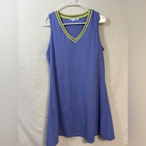 Sincerely Jules Blue Top with Yellow Trim